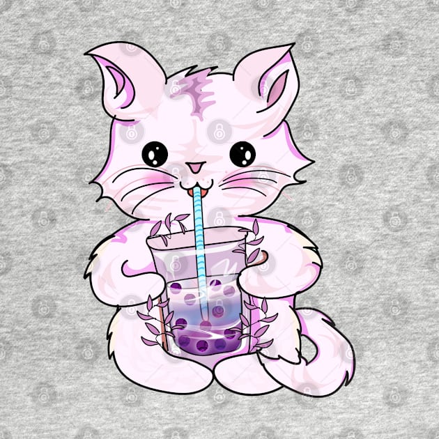 Cat boba tea by Bossin